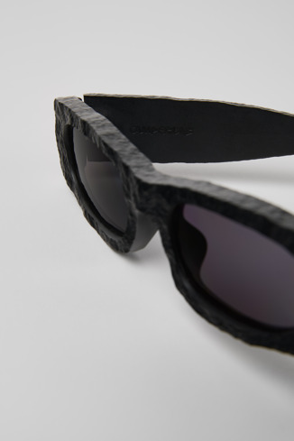 Close-up view of HIRMU Sunglasses Black HIRMU Acetate Sunglasses