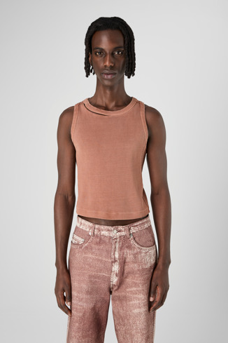 Ribbed Tank Top Terracotta Ribbed Tank Top