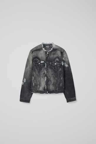 Camper Distorted print distressed denim jacket AU00063-001 Coats