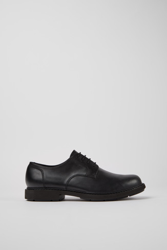 Side view of Neuman Classic men's black shoe