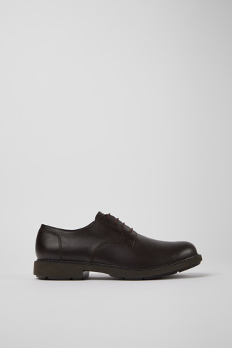 Side view of Neuman Classic men's brown shoe