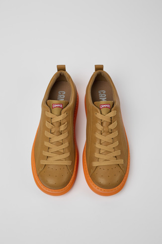 Alternative image of K100226-102 - Runner - Brown leather sneakers