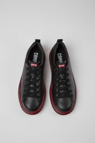 Alternative image of K100226-109 - Runner - Black leather sneakers for men