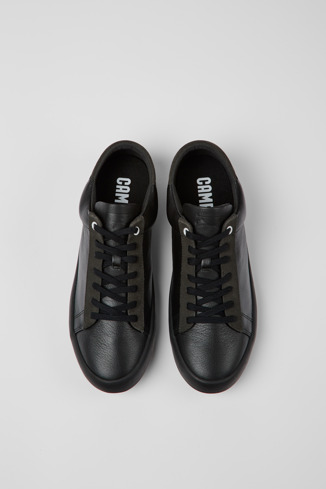 Alternative image of K100231-019 - Andratx - Black leather and nubuck sneakers for men