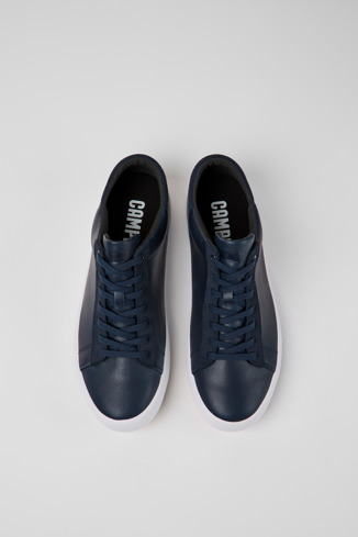 Alternative image of K100231-023 - Andratx - Blue leather and nubuck sneakers for men