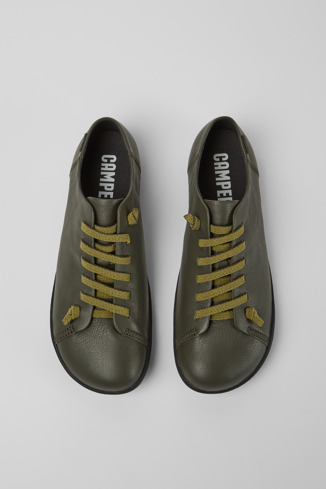 Alternative image of K100249-028 - Peu - Green leather shoes for men