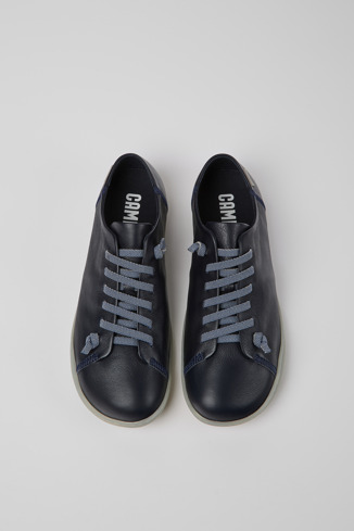 Alternative image of K100249-030 - Peu - Niebieskie skórzane buty męskie