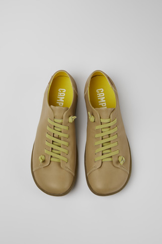 Alternative image of K100249-035 - Peu - Beżowe skórzane buty męskie