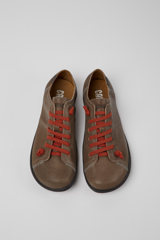 Alternative image of K100300-019 - Peu - Chaussures en cuir marron pour homme