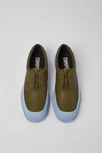 Alternative image of K100360-041 - Pix - Зелёно-голубые кожаные мужские ботинки