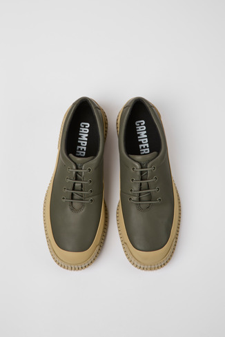 Alternative image of K100360-049 - Pix - Green and beige shoes for men