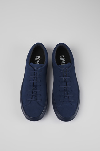 Overhead view of Chasis Blue Nubuck Basket for Men