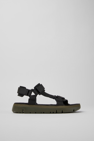 K100416-020 - Oruga - Sandálias em couro pretas para homem