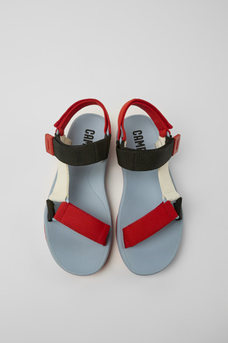 Alternative image of K100539-018 - Match - Czerwono-biało-czarne sandały z PET z recyklingu