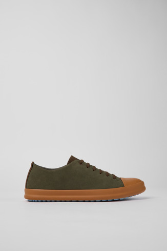 Side view of Twins Multicolored nubuck shoes for men
