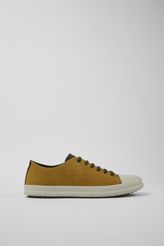Side view of Twins Multicolored leather and nubuck shoes for men