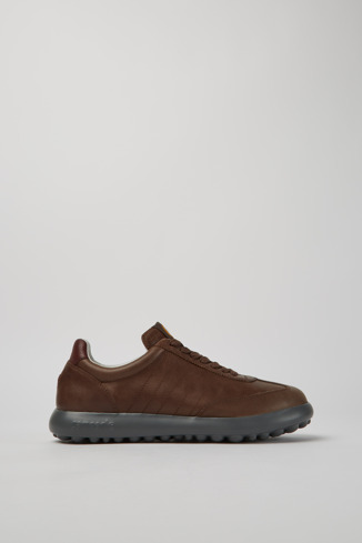 Side view of Pelotas XLite Brown leather sneakers for men