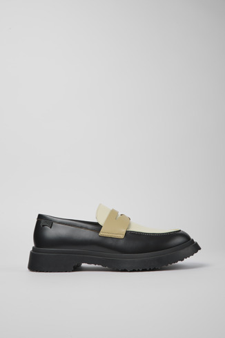 Side view of Twins Multicolored leather loafers for men