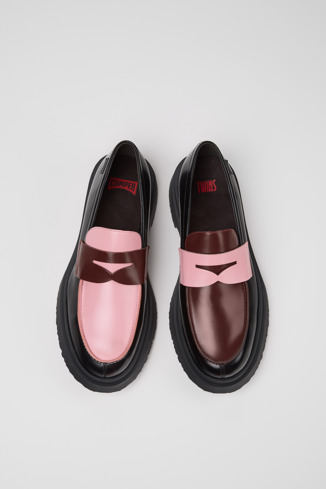 K100633-043 - Twins - Mocasines multicolores de piel para hombre.