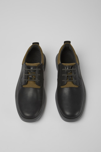 Overhead view of Bill Black leather lace up shoes