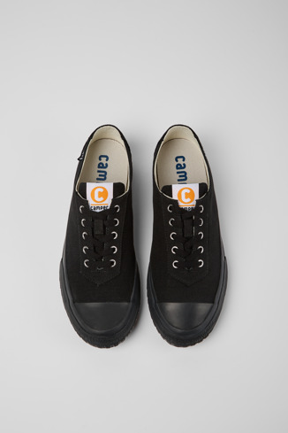 Alternative image of K100674-016 - Camaleon - Czarne sneakersy męskie z bawełny z recyklingu