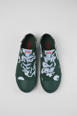 Alternative image of K100674-033 - Camaleon - Green and blue recycled cotton sneakers for men