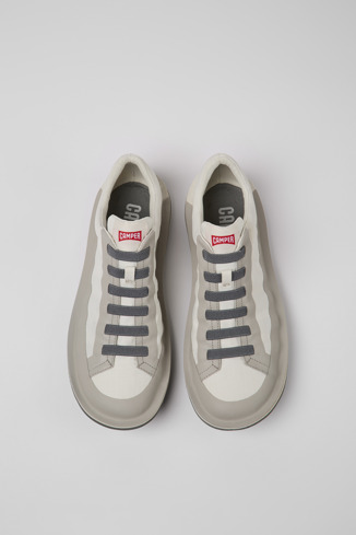 Alternative image of K100716-002 - Beetle - White and grey shoe for men.