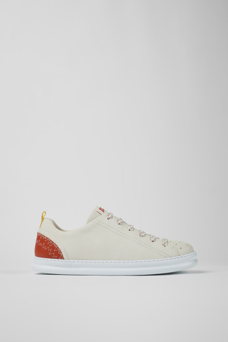 Side view of Twins White leather sneakers for men