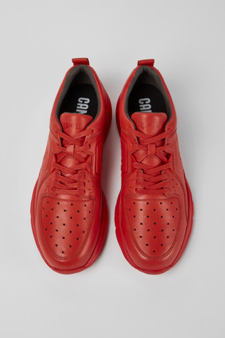 Alternative image of K100720-012 - Drift - Red leather sneakers for men