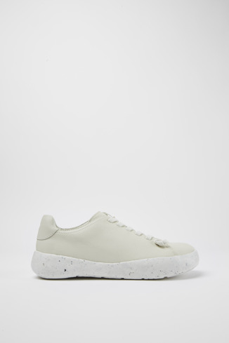 Side view of Peu Stadium White leather sneakers for men