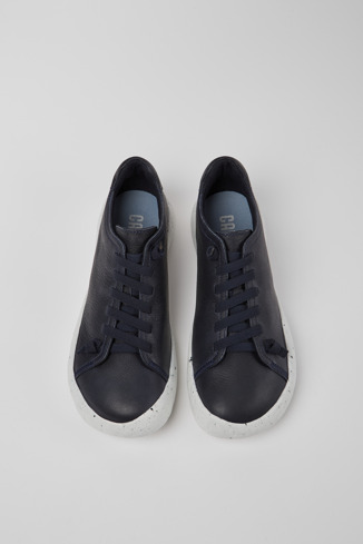 Alternative image of K100742-009 - Peu Stadium - Blue leather sneakers for men
