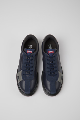 Alternative image of K100743-006 - Runner K21 - Dark blue suede and leather sneakers