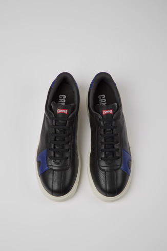 Overhead view of Runner K21 Black suede and leather sneakers