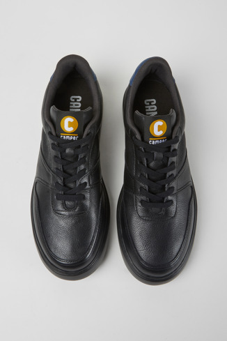 Alternative image of K100744-002 - Runner K21 - Black leather sneakers for men