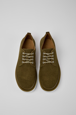 Overhead view of Wagon Green shoes for men