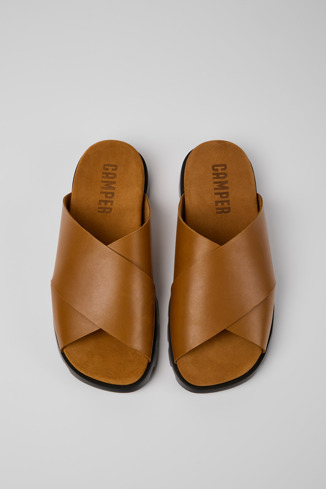 Alternative image of K100775-003 - Brutus Sandal - Brown leather sandals for men