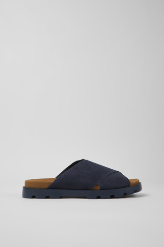 K100775-011 - Brutus Sandal - Navy blue nubuck sandals for men