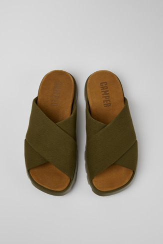 Alternative image of K100776-001 - Brutus Sandal - Green recycled cotton sandals for men