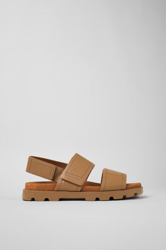 Brutus Sandal Sandales à deux brides en cuir beige pour homme