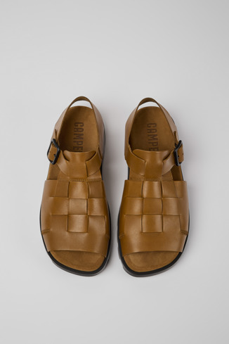 Alternative image of K100778-002 - Brutus Sandal - Brown leather sandals for men