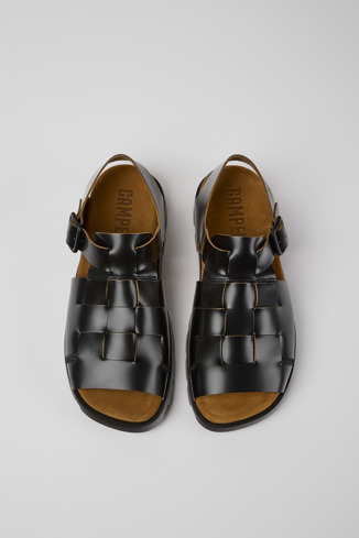 Alternative image of K100778-003 - Brutus Sandal - Black leather sandals for men