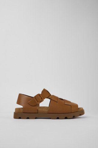 K100778-005 - Brutus Sandal - Brown leather sandals for men