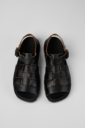 Brutus Sandal Sandales en cuir noir pour homme