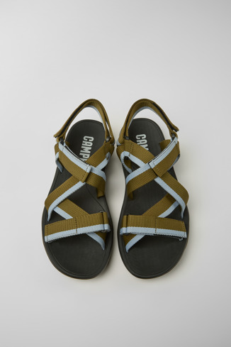Alternative image of K100781-003 - Match - Green and blue recycled PET sandals for men