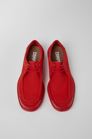 Alternative image of K100785-005 - Pix - Czerwone buty męskie z bawełny z recyklingu