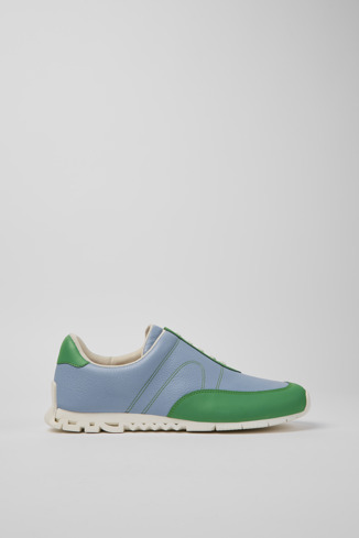Alternative image of K100789-004 - Twins - Blue and green leather sneakers for men
