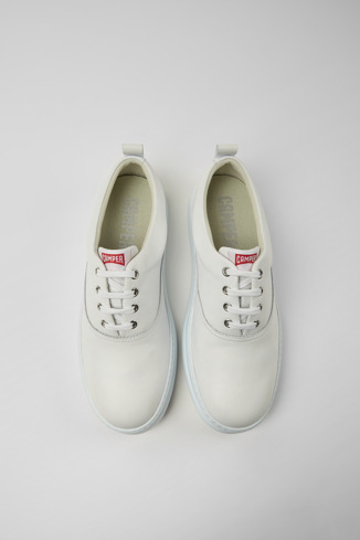 Alternative image of K100803-001 - Runner - White leather sneakers for men