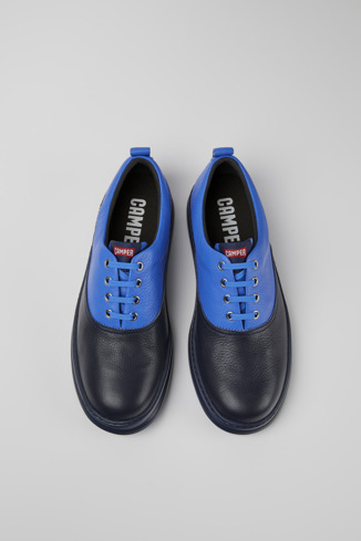 Alternative image of K100803-003 - Runner - Sneakers de piel azules para hombre