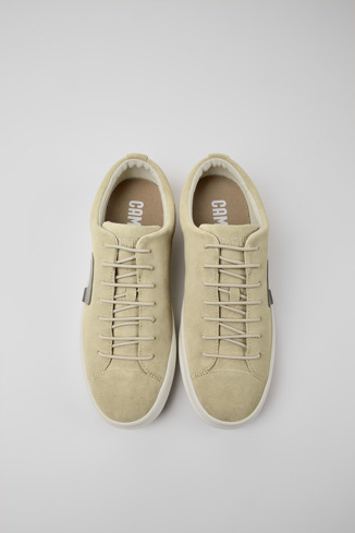 Overhead view of Chasis Beige nubuck shoes for men