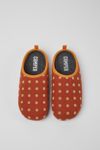 Alternative image of K100825-002 - Wabi - Orange and brown wool men’s slippers